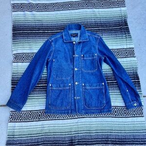 Spier & Mackay Handmade 100% Cotton Mens Size Small Denim Chore Jacket Coat